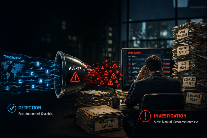 Detection fast; investigation slow and manual.